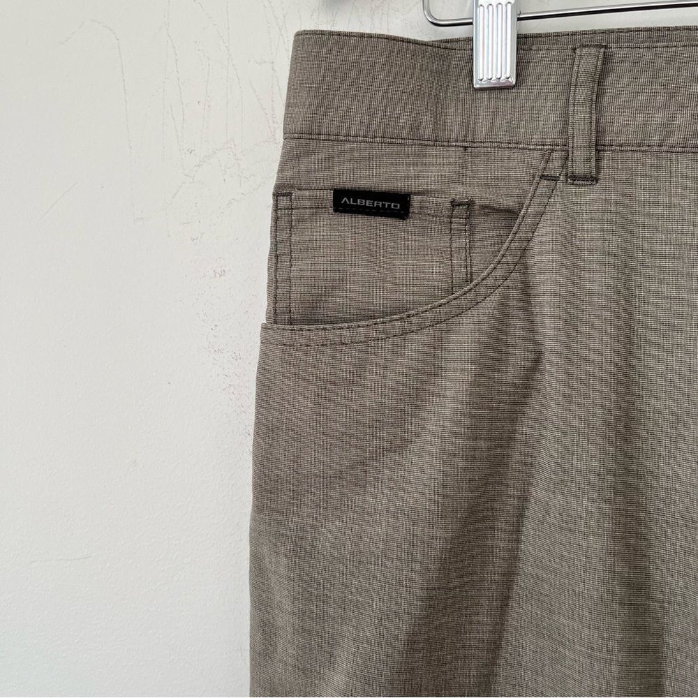Alberto Ceramica Comfort Fit Dress Pants 38x31 Tan Stretch Travel Performance - Picture 8 of 10